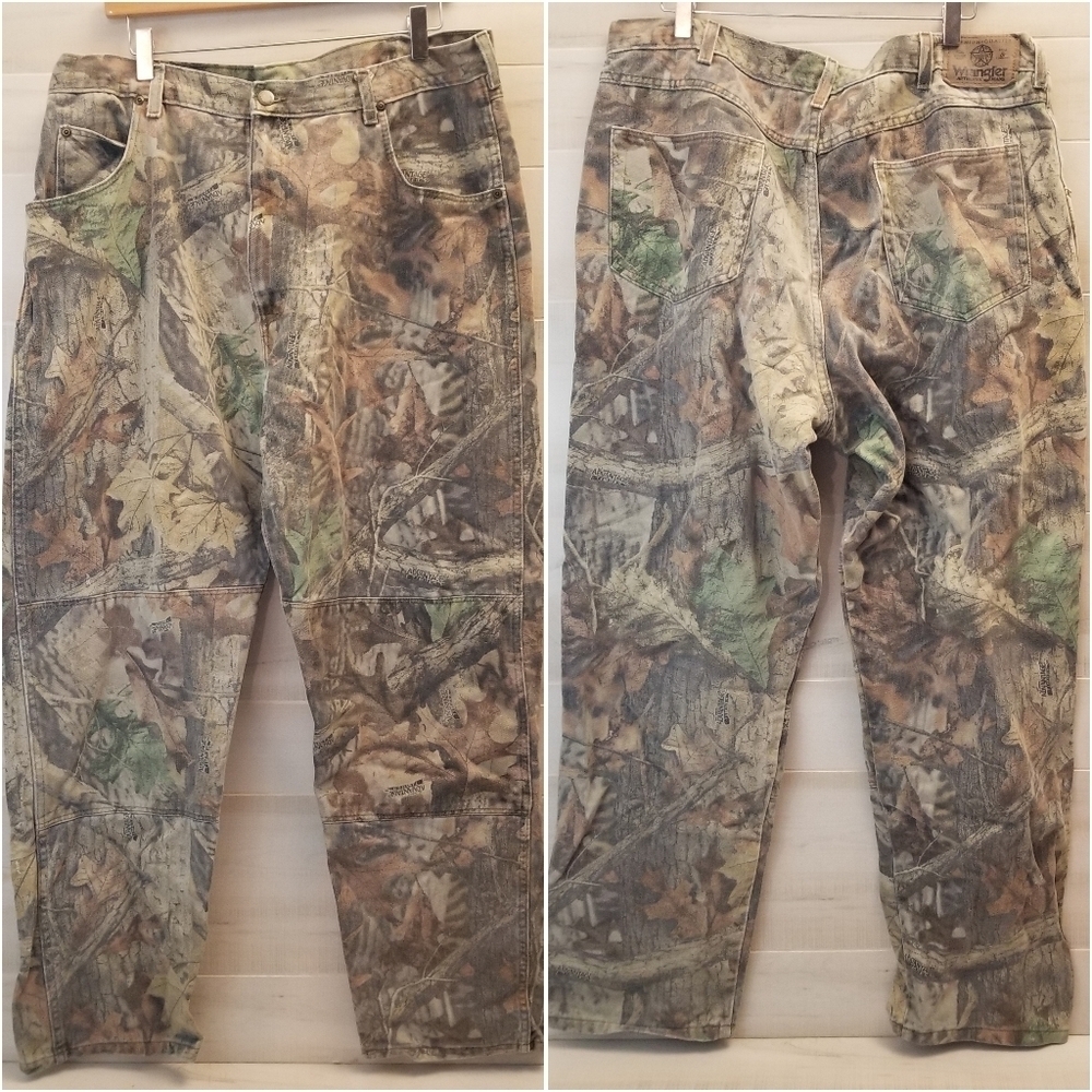 {40x32} Wrangler Advantage Timber Camouflage Pants Men's